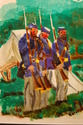 Painting--Oil-ImpressionismUnion Soldiers ( Blue Coats )