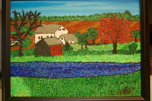 Painting-Expressionist-Plowed fields