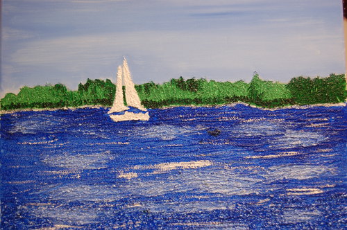 Painting-Landscape-By the river
