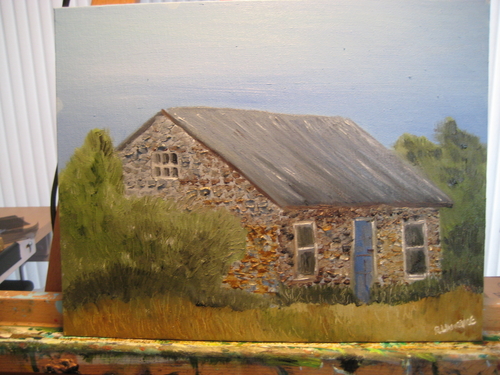 Painting-Plein Air-Spring house