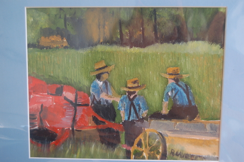 Painting-Impressionism-Working Amish