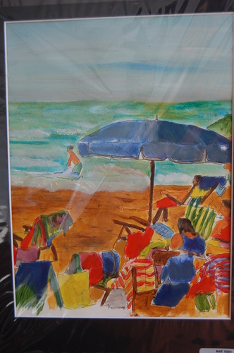 Painting-Impressionism-At the Beach 