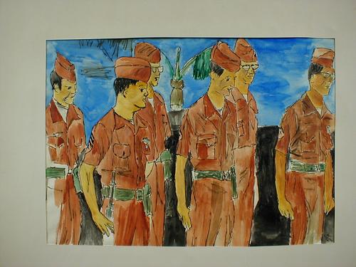 Painting-Figurative-Marine Squad
