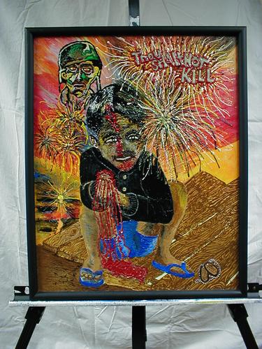 Mixed Media-Thou Shall Not Kill