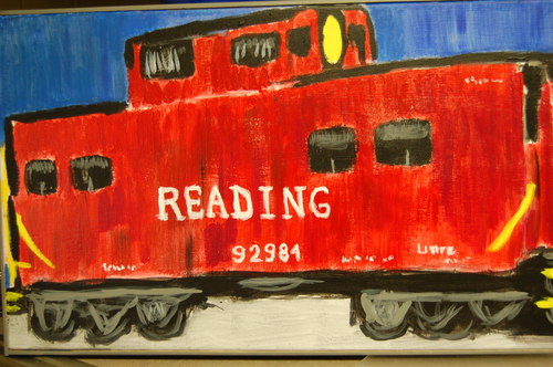 Painting-Red Caboose