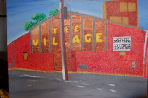 Painting-Cityscape-Village Night Club