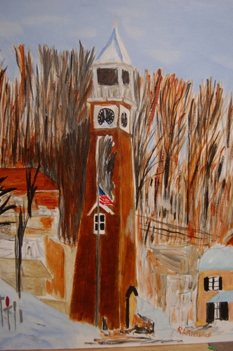 Painting-Landscape-Gap Clock