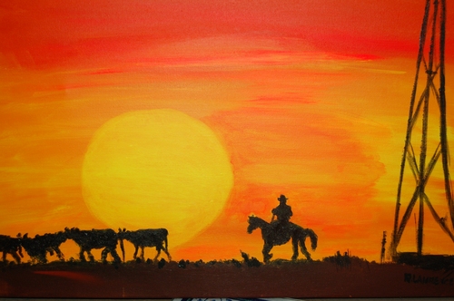 Painting-Southwestern-Last Roundup
