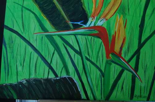 Painting-Floral-Bird of Paradise
