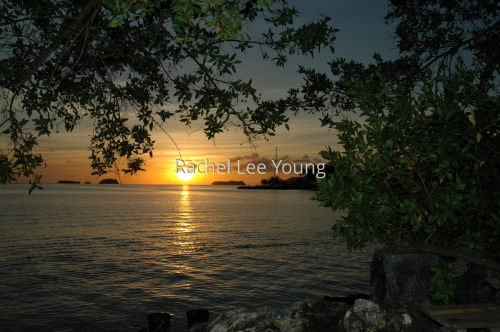 Sunset over Five Islands