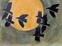 Mixed Media--Representational7 Crows