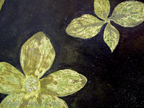 Mixed Media-Dogwood Bench Detail