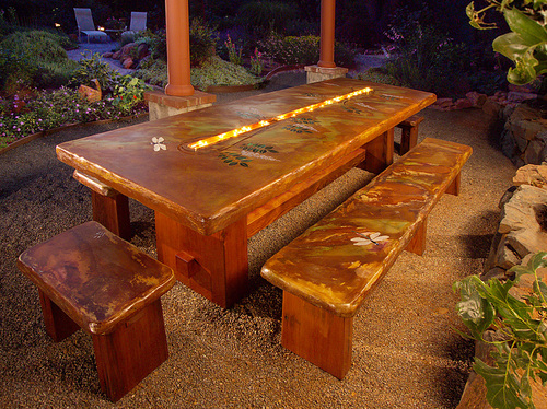Mixed Media-Wisteria Table