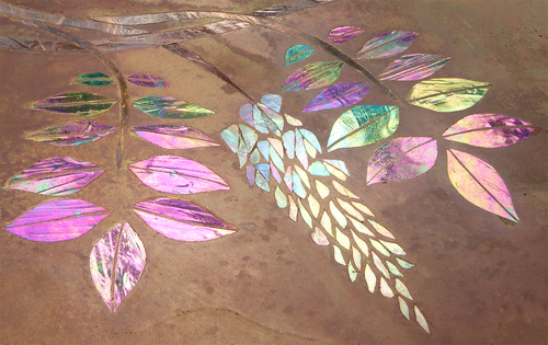 Mixed Media-Representational-Wisteria Table Detail