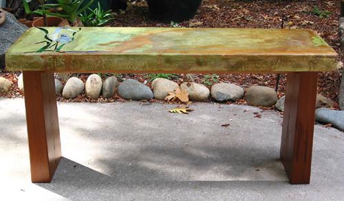 Mixed Media-Heron Bench