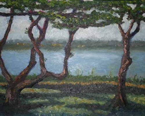 Painting-Emerald Isle Live Oaks