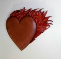 Sculpture--Wood-AssemblageHearts On Fire #2