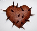 Sculpture--Wood-AssemblageSpiked Heart #1