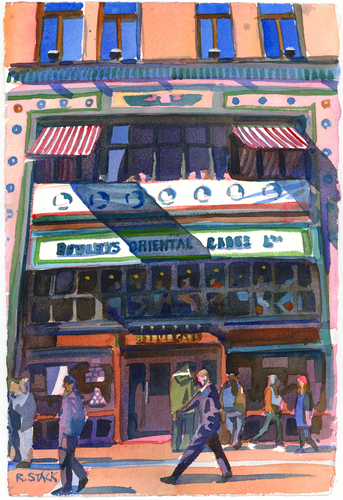 Painting-Bewleys on Grafton Street