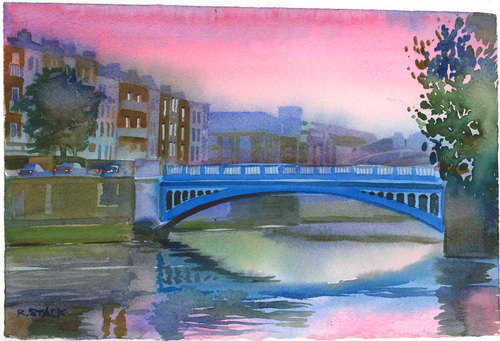 Painting-Blue Bridge on a Tuesday Morning