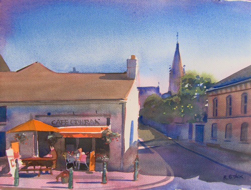 Painting-Cityscape-Coffee Shop
