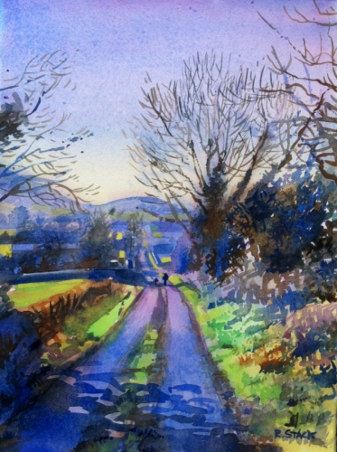 Painting-Country Road in January