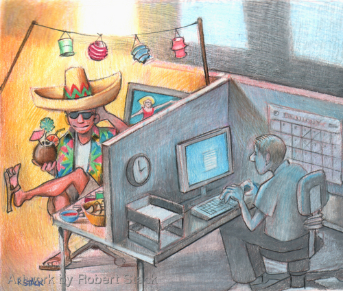 Illustration-Sunny Cubicle