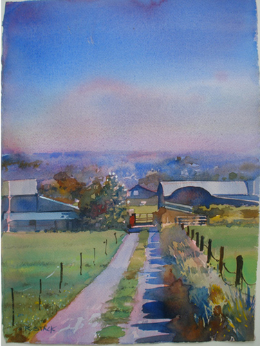 Painting-Landscape-Gravel Road