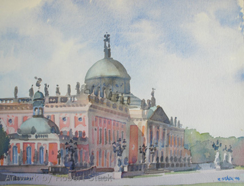 Painting-Landscape-New Palace at Sanssouci