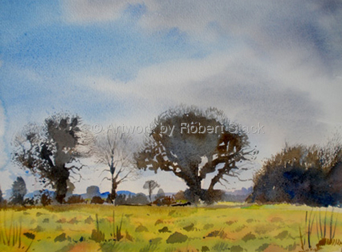 Painting-Landscape-3 Trees in Early Spring