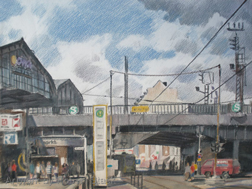 Drawing-Landscape-Friedrichstrasse Station - Berlin