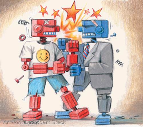 Illustration-Rock 'em Sock 'em Robots