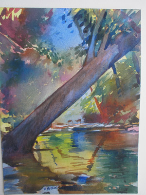 Painting-Landscape-Fallen Tree