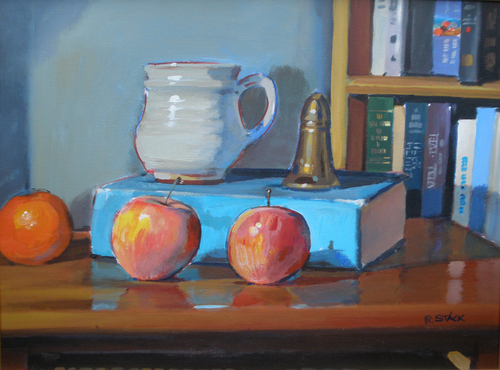 Painting-Still Life with Books
