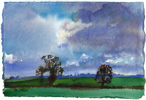 Painting-Landscape-Two Trees in Kildare