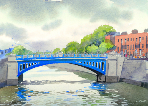 Painting-Cityscape-Blue Bridge