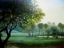 Painting--Oil-LandscapeApproaching the Green