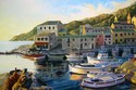 Painting--Oil-SeascapeCorsica Fishing Village