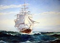 Painting--Oil-SeascapeMy First Clipper Ship ( 18 years old)
