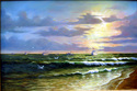 Painting--Oil-SeascapeNorth Beach Sunset