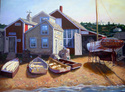 Painting--Oil-LandscapeOyster creek Boatworks