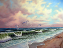 Painting--Oil-LandscapeDay at the Beach