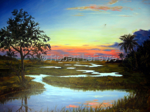 Painting-Landscape-Jenkins Point Sunset