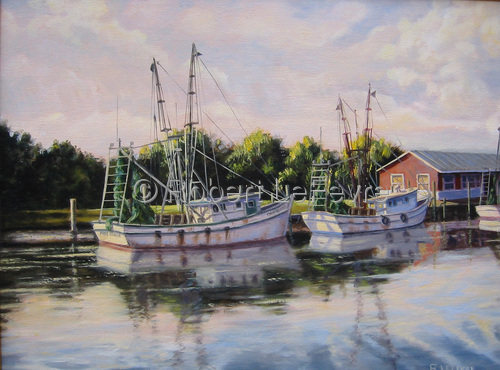 Painting-Cherry Point Shrimp Boats