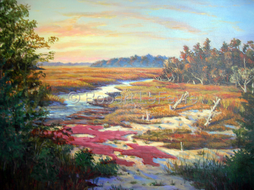 Painting-Animals-Marshland Solitude