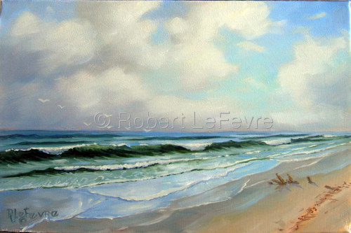 Painting-Landscape-Day At The Beach #2
