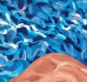 Painting--OilBlue Lady Detail