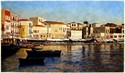 Painting--Watercolor-CityscapeChania Harbor