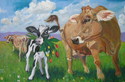 cows,animals,ronhurst,ron hurst -  Painting