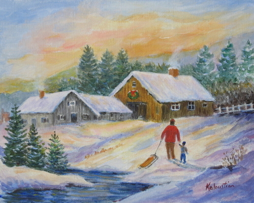Painting-Acrylic-After the Sleigh Ride